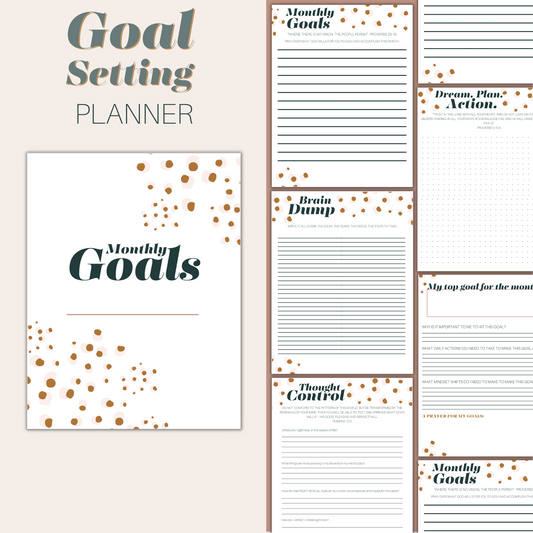 Monthly Goal Setting Planner